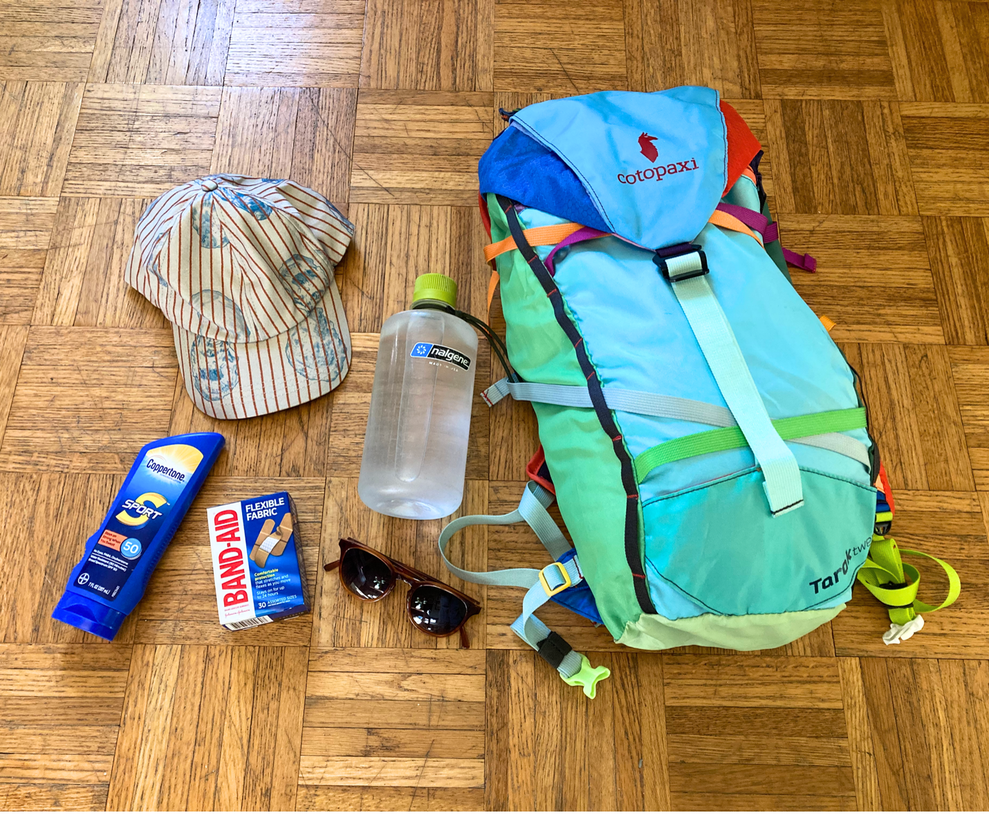 Photo of outdoor gear to pack for Acadia National Park